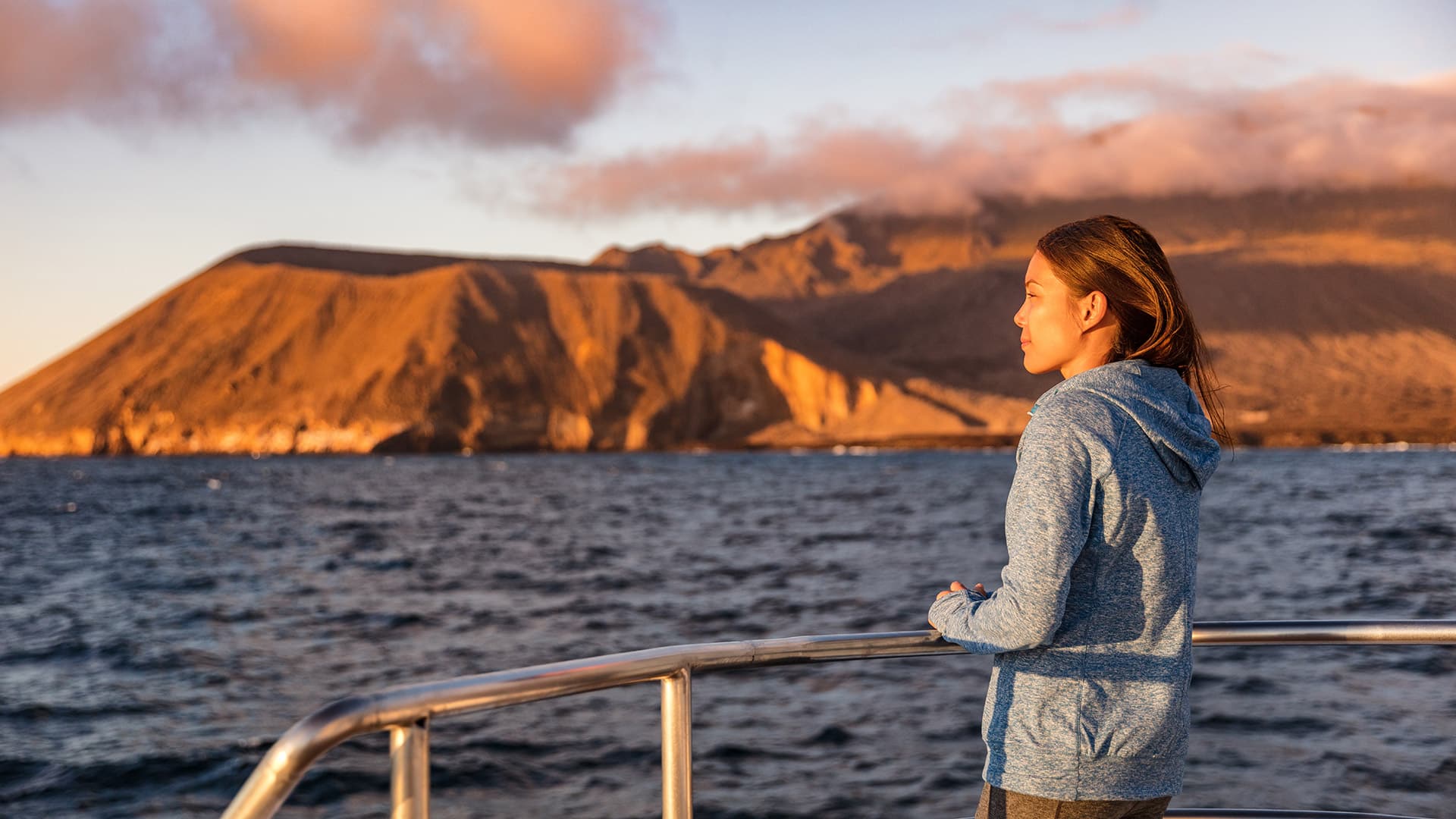 Galapagos suites, traveler enjoying Galapagos suite