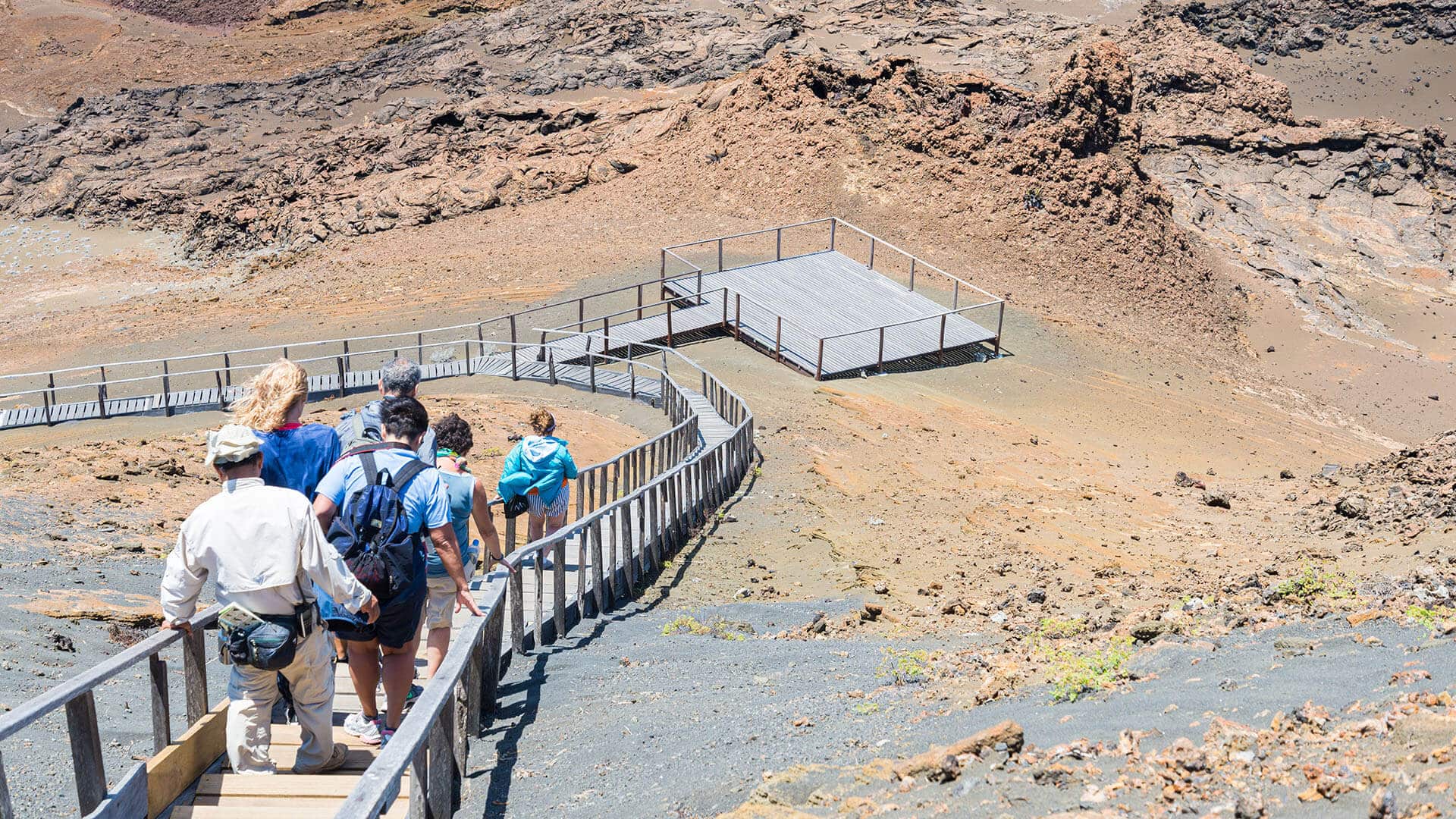 family on a excursion in the Galapagos Islands