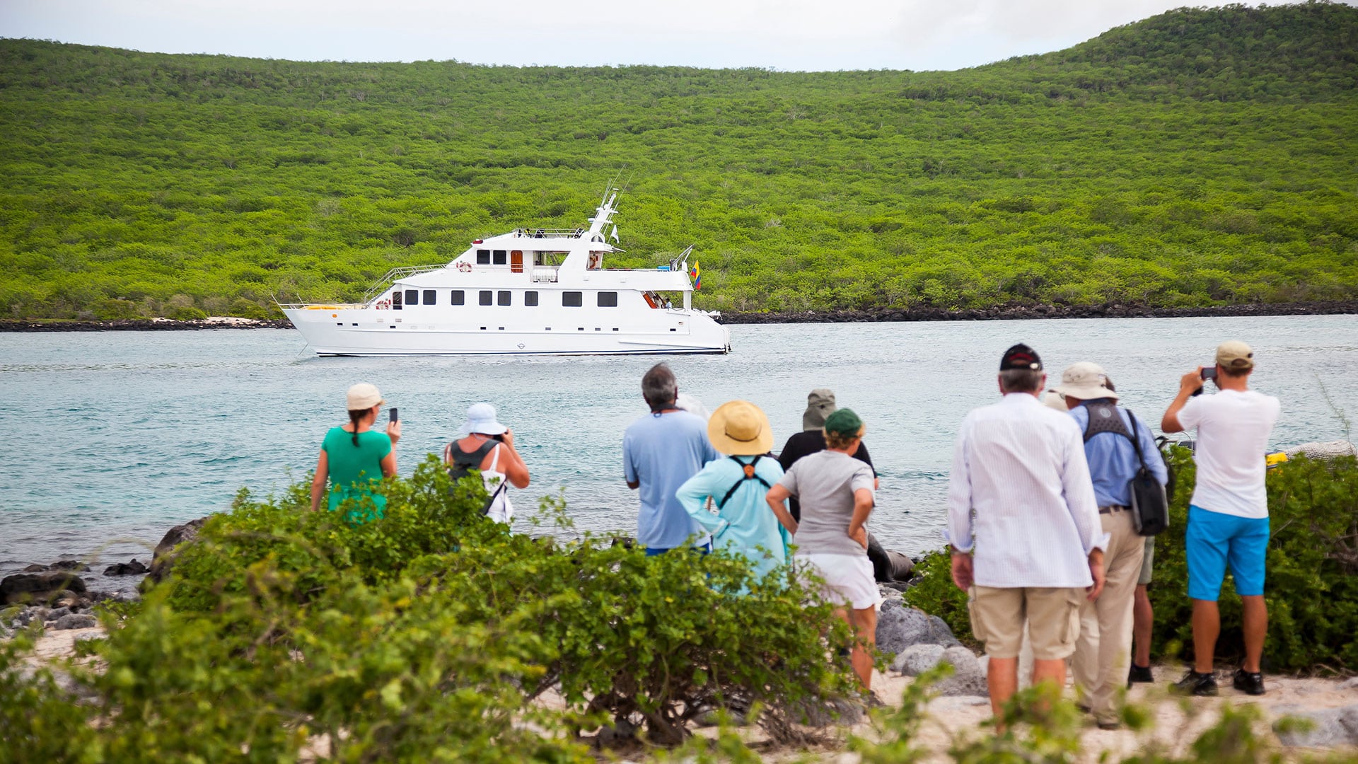 Family Travel group enjoying Galapagos Cruise Tour